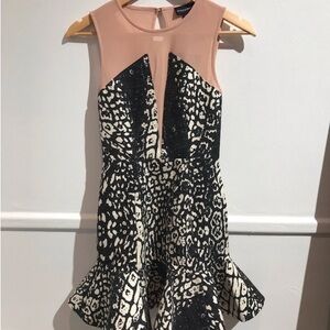 Stylestalker Black and Cream Mini Dress